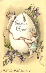 Easter Greetings Postcard