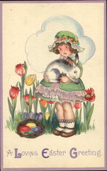 A Loving Easter Greeting With Children Postcard Postcard