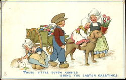 These Little Dutch Kiddies Bring You Easter Greetings Postcard