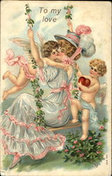 To My Love Cupid Postcard Postcard