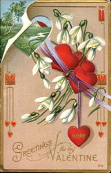 Greetings For My Valentine Postcard