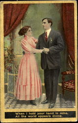 Couple Holding Hands Postcard