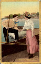 Couple Dock Postcard