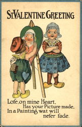 St. Valentine Greeting Postcard