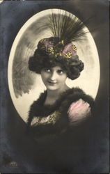 Feathered Hat Postcard