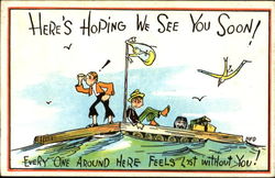 Here's Hoping We See You Soon! Men Postcard Postcard