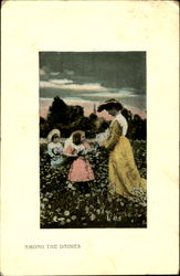 Among The Daisies Children Postcard Postcard