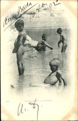 Jeunes Arabes A La Riviere Boys Postcard Postcard