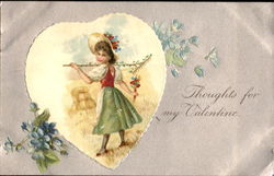 Thoughts For My Valentine Postcard