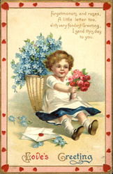 Love's Greeting Children Postcard Postcard