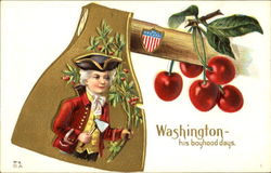 Washington His Boyhood Days Postcard