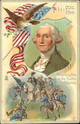 Washington At The Battle Princeton Postcard