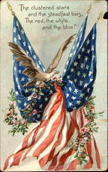 Flags & Eagle Postcard