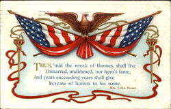 US Flag, William Cullen Bryant Poem Postcard