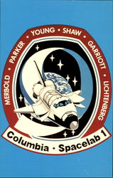 STS-9 Crew Patch, Johnson Space Center Postcard