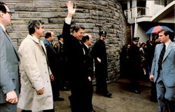 President Reagan Waves To Onlookers Ronald Reagan Postcard Postcard