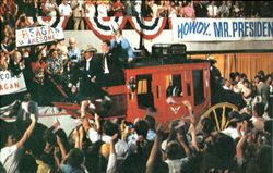 Ronald Reagan Pleasing The Crowd In Billings Postcard Postcard