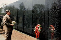 President Reagan Visits The Vietnam Memorial Postcard