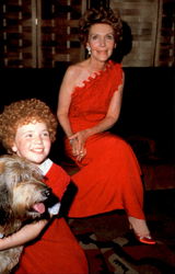 Nancy Reagan & Aileen Quinn Ronald Reagan Postcard Postcard