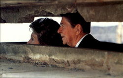 President Reagan And Nancy Visit A German Bunker Postcard