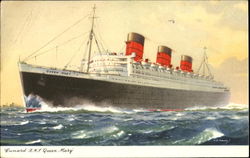 Cunard R. M. S. Queen Mary Boats, Ships Postcard Postcard