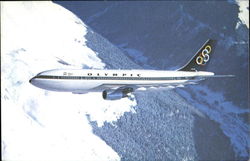 Olympic Airways Airbus A300 Aircraft Postcard Postcard