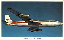 Boeing 707 Jet Airliner Aircraft Postcard Postcard