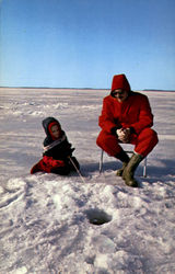 Ice Fishing Postcard Postcard