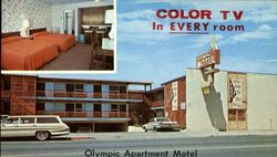 Olympic Apartment Motel, 195 West 2nd Street Postcard