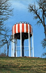 The Nation's Most Patriotic Water Tank Bowling Green, KY Postcard Postcard