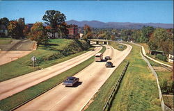 Expressway Looking West Asheville, NC Postcard Postcard