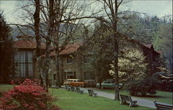 Spring Time Scene Showing Anderson Auditorium Montreat, NC Postcard Postcard