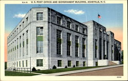 U. S. Post Office And Government Building Asheville, NC Postcard Postcard