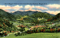 Maggie Valley As Seen From Soco Gap Highway North Carolina Postcard Postcard