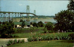 Mt. Hope Bridge Bristol, RI Postcard Postcard