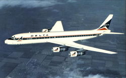 Dc-8 Fanjet Aircraft Postcard Postcard