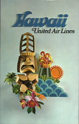 Hawaii United Air Lines Aircraft Postcard Postcard