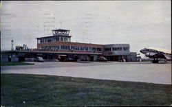 New Municipal Airport Building Postcard