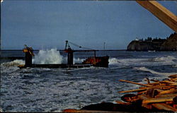 Lumber Barge George Olson Postcard