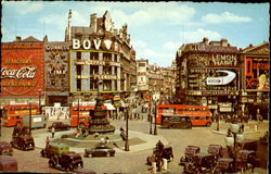 Piccadilly Circus Coca Cola Postcard