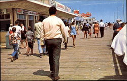 Strolling The Boardwalk Rehoboth Beach, DE Postcard Postcard