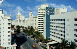 Looking North From The Hotel Sans Souci Miami Beach, FL Postcard Postcard