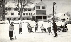 Skating Rink And Main House Jaffrey, NH Postcard Postcard