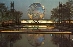 Unisphere Night Scene 1964 NY Worlds Fair Postcard Postcard