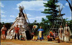 An Indian Chief And His Family Postcard