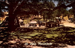 Camping At Beautiful Lake Nacimiento Postcard