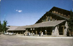 Old Faithful Lodge, Yellowstone Park Postcard