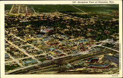 Aeroplane View Of Cheyenne Wyoming Postcard Postcard