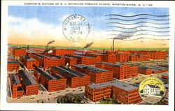 Composite Picture Of R. J. Reynolds Tobacco Plant Winston-Salem, NC Postcard Postcard