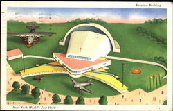 Aviation Building 1939 NY World's Fair Postcard Postcard